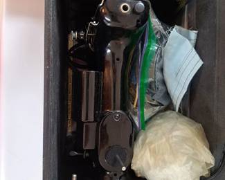 #54 Singer antique portable electric 221-1 sewing machine in box with all $500