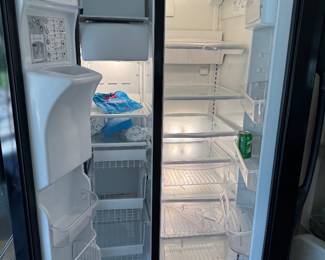 $300 - Black refrigerator Frigidaire with ice maker Model #FLSC238DB2 - 2006