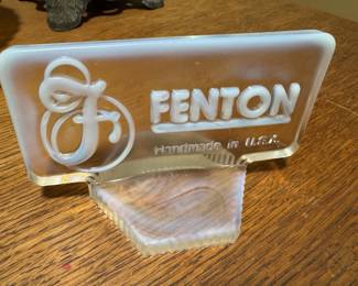 #91 Fenton advertising opalescent sign $120