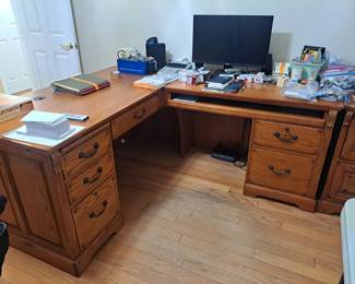 #64 Whalen - Oxford Hill Collection desk L.Shape - 67Wx75.75Dx31.25 $400