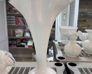 #79 - $55 - Silver crest trumpet tall vase 12"T