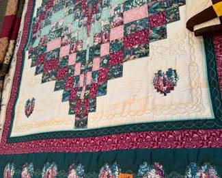 #111 - $50 - handmade heart quilt 34x45