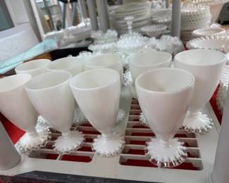 #78 - $195 -Set of 13 Fenton silver crest goblets