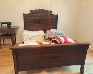 #40 Full size Bed Antique Eastlake style 56 1/2"Wx79Lx58T $300