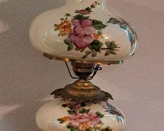 #35 Double porcelain lamp butterfly 24"T $140