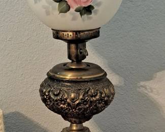 #36 Antique Gone with the Wind lamp 22H $100