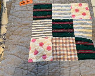 #107 - $90 - Vintage quilt patchwork 62x79 