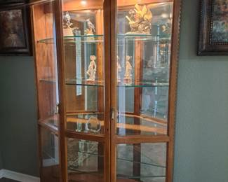 #30 Curio cabinet wood 50Wx15Dx76T $350
