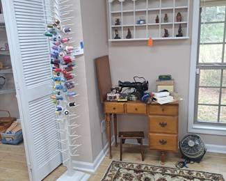 #50. $250 -Sewing cabinet model AM420149 with sewing machine Singer