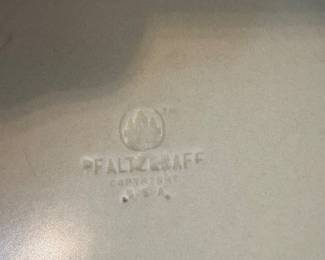 #95 - $240 - Vintage Faltzraff pottery china Village pattern 8 dinner plates - 9 bowls - 12 salad plates - 12 cups & saucers - 2 corn holders - 1 butter dish - 10 serving pieces = 54 pieces