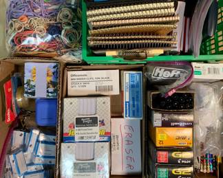 Office, school and workshop items.