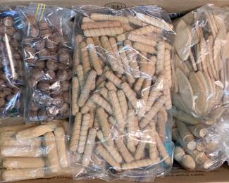 Wood joiners and hole cover buttons.