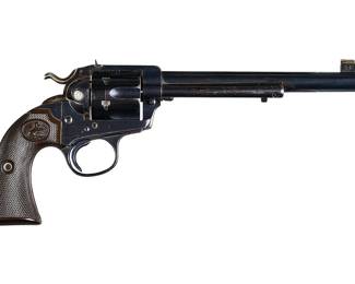 Refinished Colt Bisley Flattop Target 45 LC Revolver W/ Letter