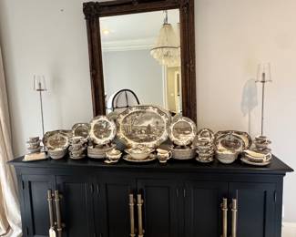 Restoration Hardware Sideboard, Johnson Brothers China