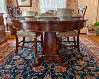 Ethan Allen table with two leaves (not pictured) and pads