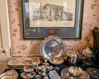 Etching, original architect's drawing for the Strand Theatre