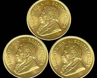 (x3) 1983 South African Gold 1 OZ KRUGGERANDSL