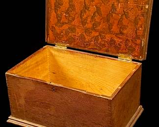 Early Grain-Painted Lockbox