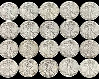 Several WALKING LIBERTY Silver Halves