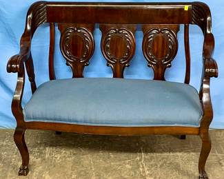 Mahogany Parlor Settee