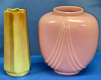 RED WARE & WELLER Pottery Vases