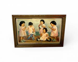 203 Vintage1936DionneQuintupletsFramedPrintNEAServiceInc