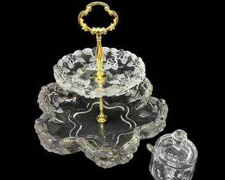 85 MikasaWaltherCarmenTwoTierServerCrystalJamJar