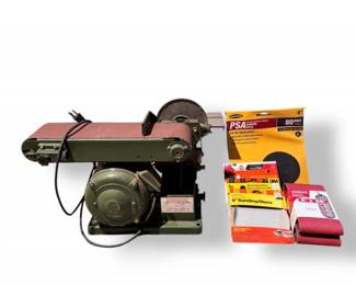 151 CentralMachinery4Belt6DiscSanderwSandingSupplies