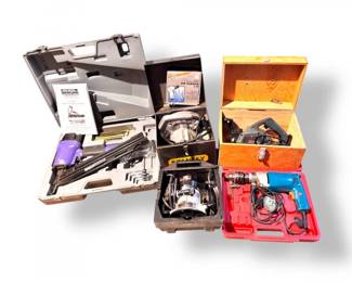 156 6PcPowerToolGroupNailerRouterDrillSkilSawAirHammer