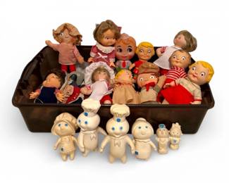 165 VintageCampbellsKidsPillsburyDoughboyDolls15Pieces