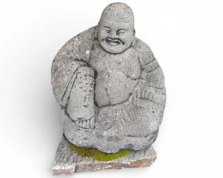 134 OutdoorCastLaughingBuddhaGardenStatue