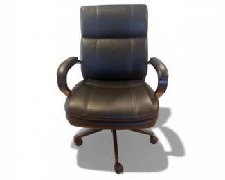 106 DarkGraySwivelOfficeChairPaddedSeatBack