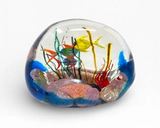 8 LargeMuranoGlassStudioAquariumFishSculpture