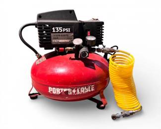 145 PorterCable6Gallon135PSIPancakeAirCompressorTested