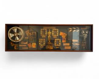 72 VintageHollywoodMovieEphemeraShadowBoxFilmReelOscarStars