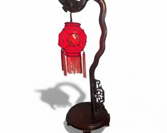 96 VintageAsianDragonLanternLampFiguralPanels