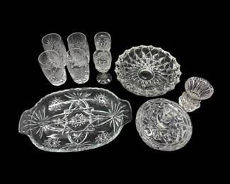 63 CrystalDecorativeGlassCollectionGobletsCandyDishAshtray