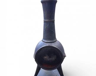 183 MetalOutdoorChimineaFireplacePropaneHookup