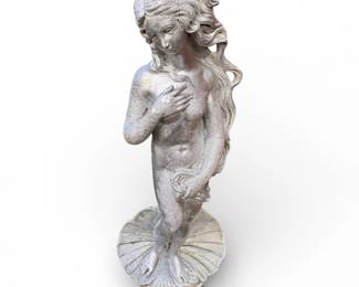 182 SilverPaintedSculptureVenusBotticelliReplicaFigure