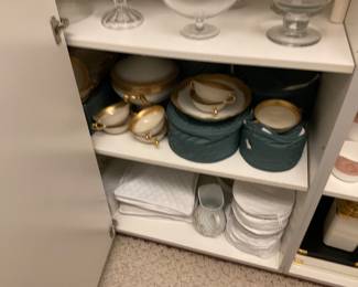 Gold rim Lenox China set