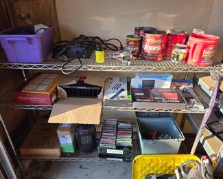 In box solar battery, tool organizer, CDs