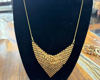 gold toned necklace