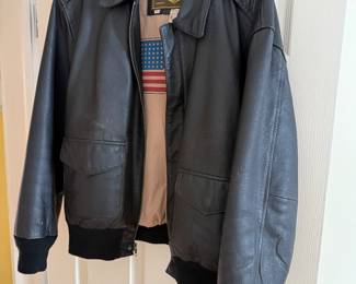 Office
Air Force leather bomber jacket