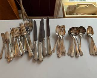 Case Table
Wallace Sterling Flatware set
Gorham Etruscan Teaspoons Sterling