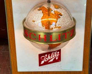Schlitz Light Up Rotaing Beer Sign