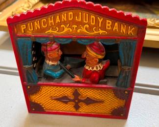 Punch and Judy Cast Iron Mechanical Bank