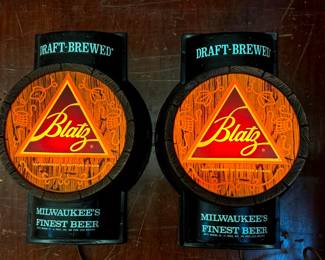 Blatz Light Up Beer Signs