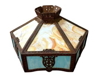 Vintage Slag Glass Lamp Shade