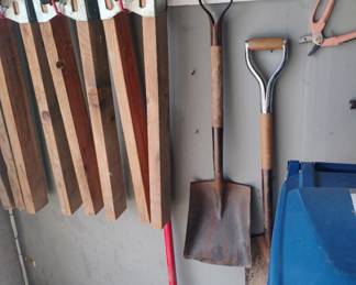 SAW HORSES AND SHOVELS