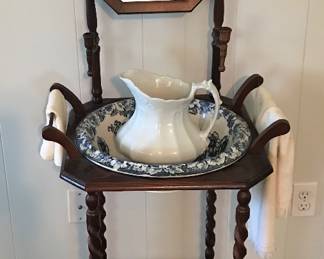 Antique Wash Stand, pitcher/basin